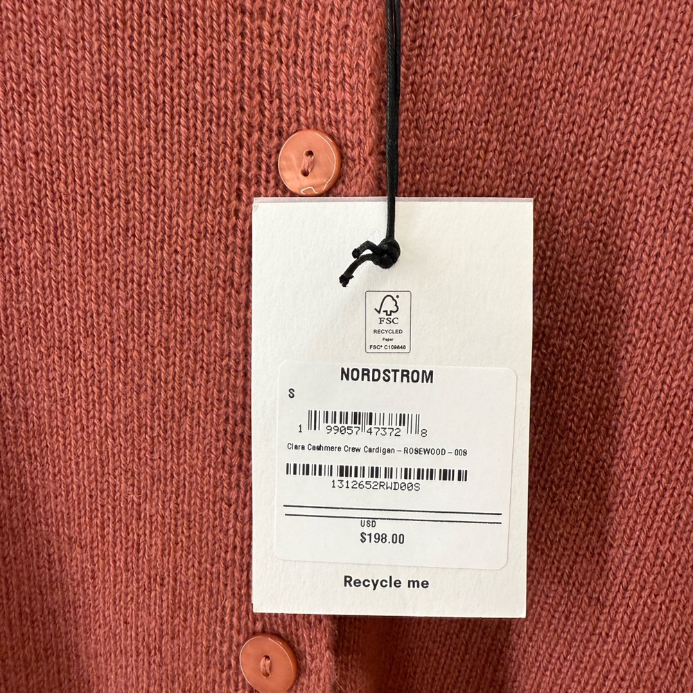 REFORMATION Clara Cashmere Crew Cardigan - Picture 4 of 4